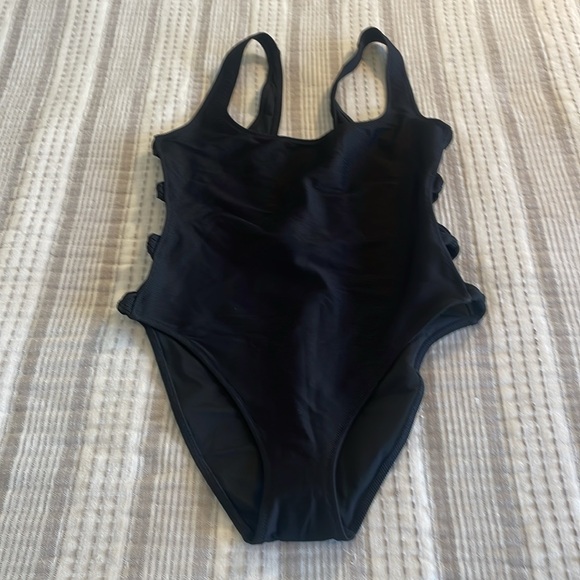 JCREW Ribbed side-bow one-piece swimsuit Sz 10 new - Picture 2 of 7